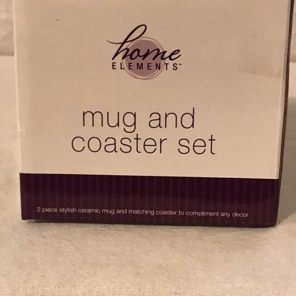 NIB Home Elements Mug & Coaster Set W/ Box - Picture 7 of 8